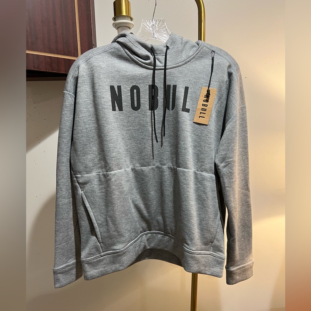 NWT NOBULL Heather Gray Men's Hoodie size small